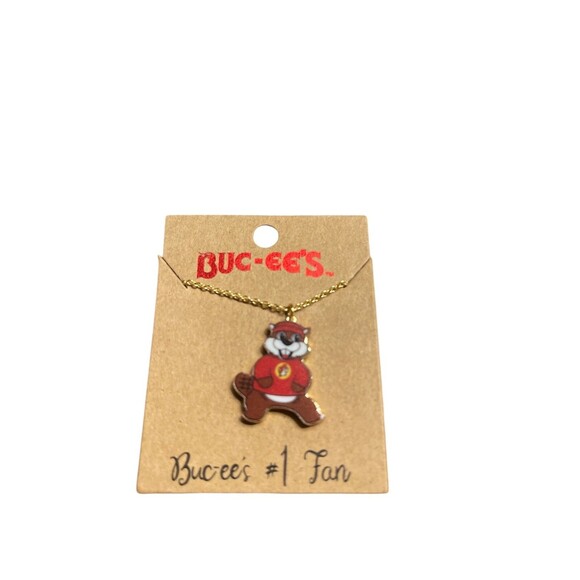 NEW Buc-ee’s Necklace with Charm Buccees Buc ees #1 Fan NWT Beaver Logo Jewelry - Picture 1 of 3